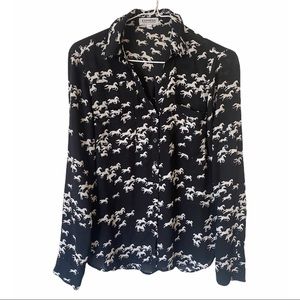 COPY - EXPRESS PORTOFINO BLACK WHITE HORSES SHIRT TOP L